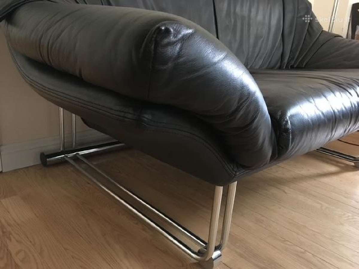 Itališka dvivietė odinė sofa - nuotraukos Nr. 4