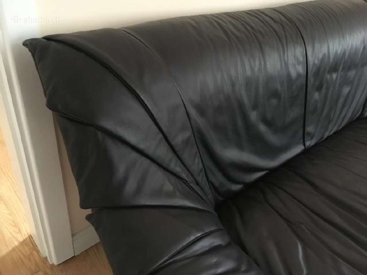 Itališka dvivietė odinė sofa - nuotraukos Nr. 5