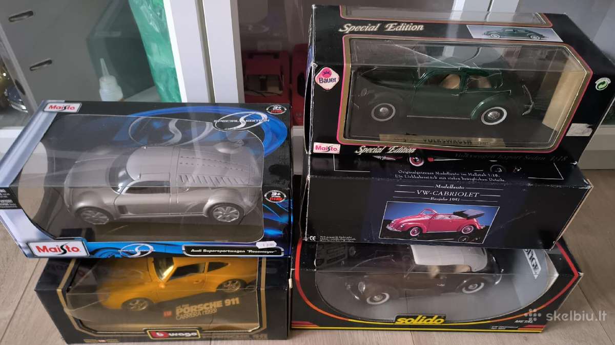 1:18 Porsche, Audi, VW modeliukai