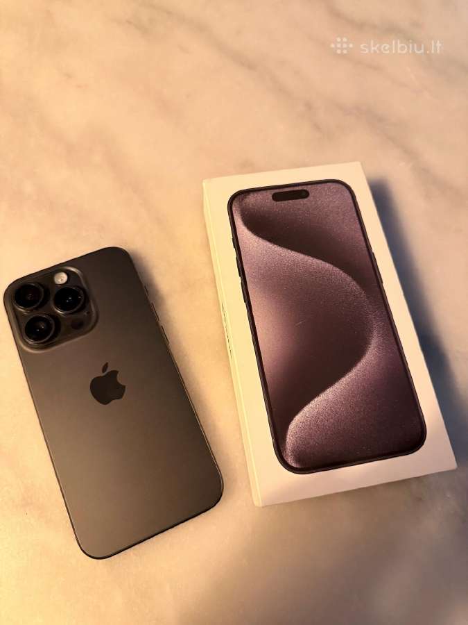 Parduodu iPhone 15pro Black Titanium 128gb