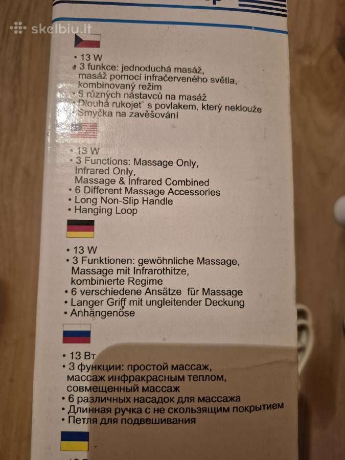 Masažuoklis su infraraudonųjų spindulių lempa - nuotraukos Nr. 9