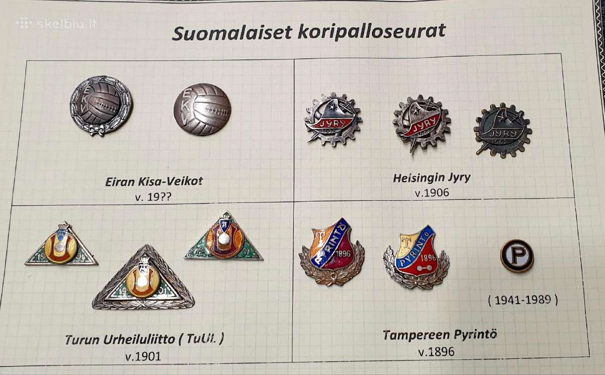 Krepšinis Ženkliukų Kolekcija Suomija - nuotraukos Nr. 3