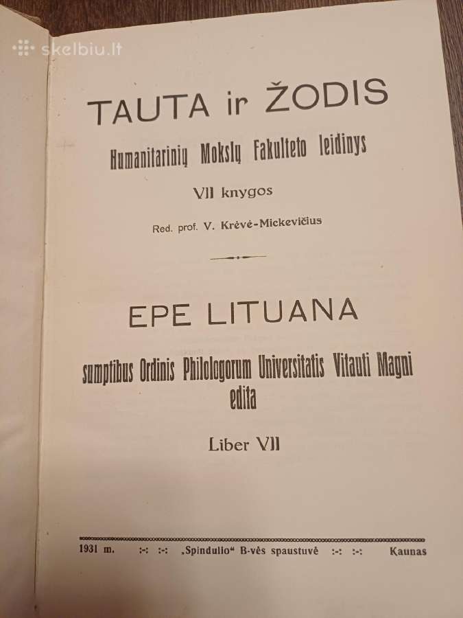 Parduodu knyga,tauta ir žodis,1931m - nuotraukos Nr. 26