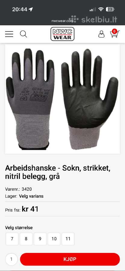 Darbo pirštinės nwc wear 10 ismera - nuotraukos Nr. 4