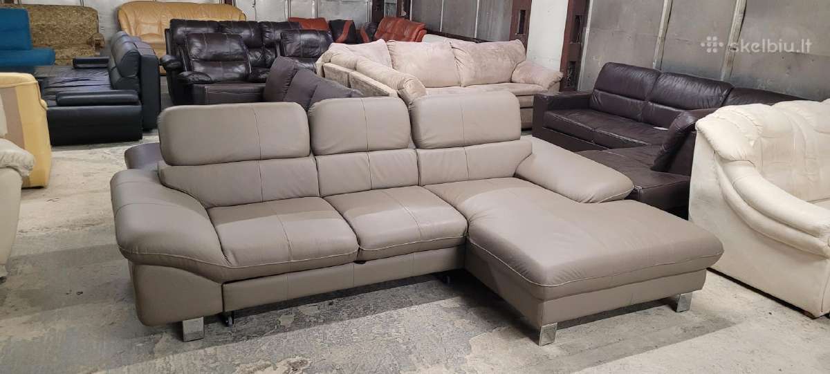 Odiniai baldai Kampas Sofa Lova komplektas - nuotraukos Nr. 5