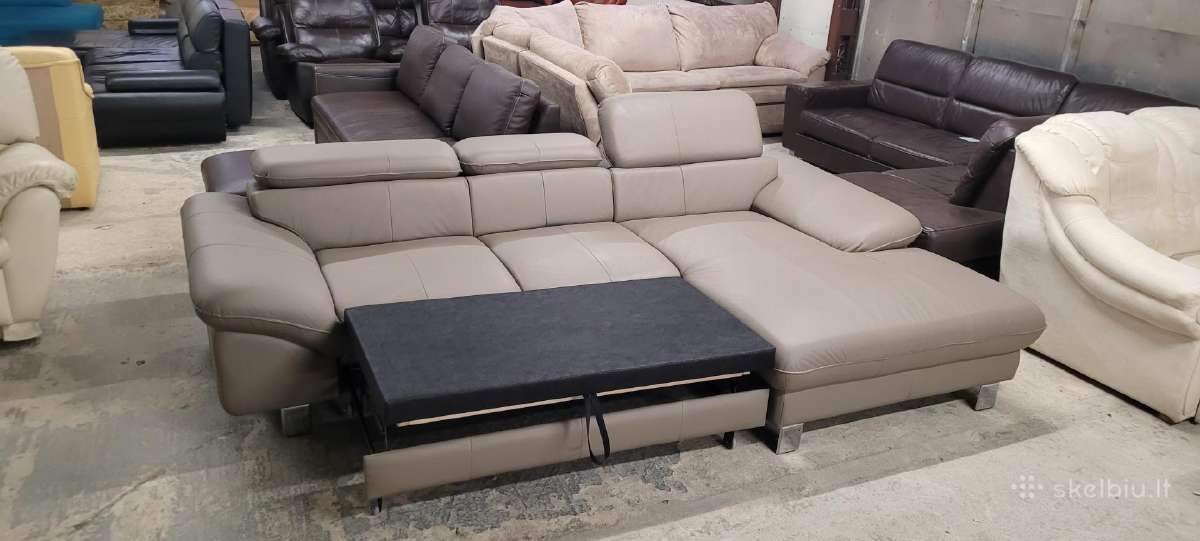 Odiniai Baldai Kampas sofa Reglainer komplektas - nuotraukos Nr. 13