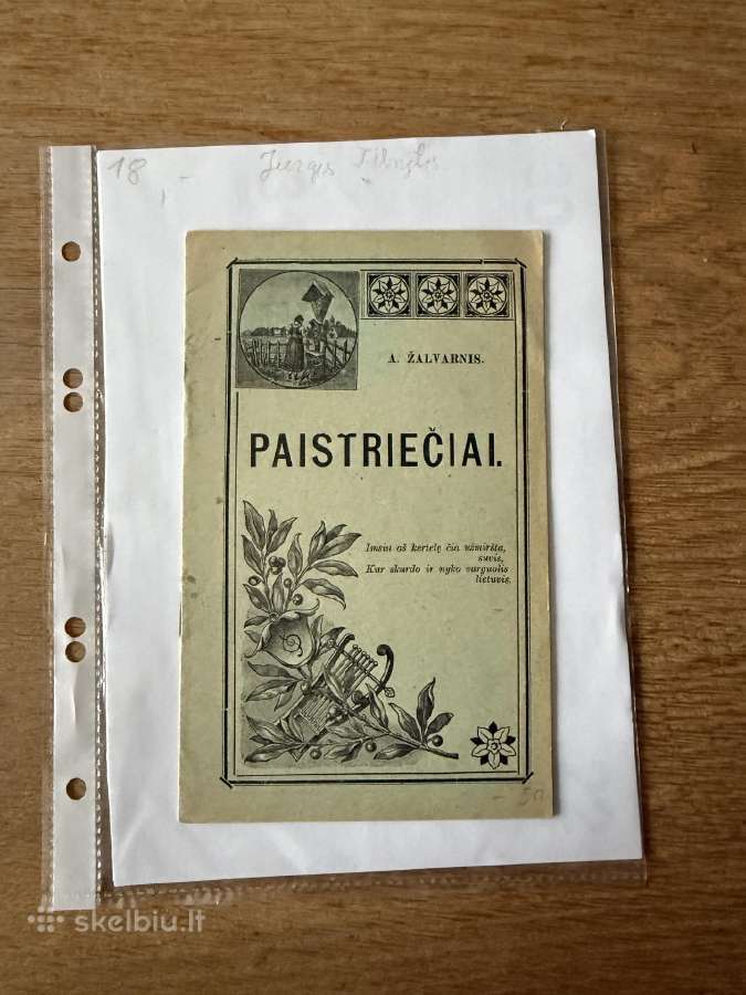 Paistriečiai 1910 m. Antikvarinė knyga