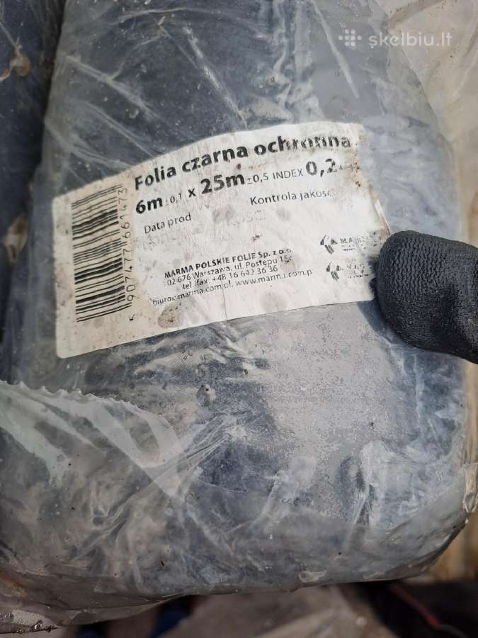 Plevele polietilenine juoda 6x25m, 5eur