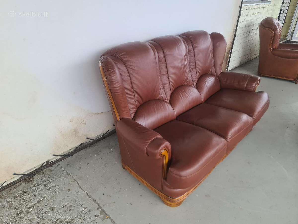 Odinė sofa - nuotraukos Nr. 3