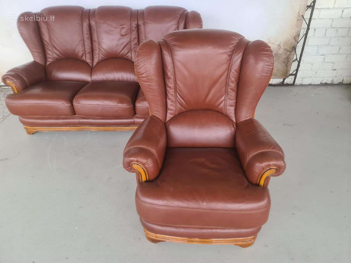 Odinė sofa - nuotraukos Nr. 4