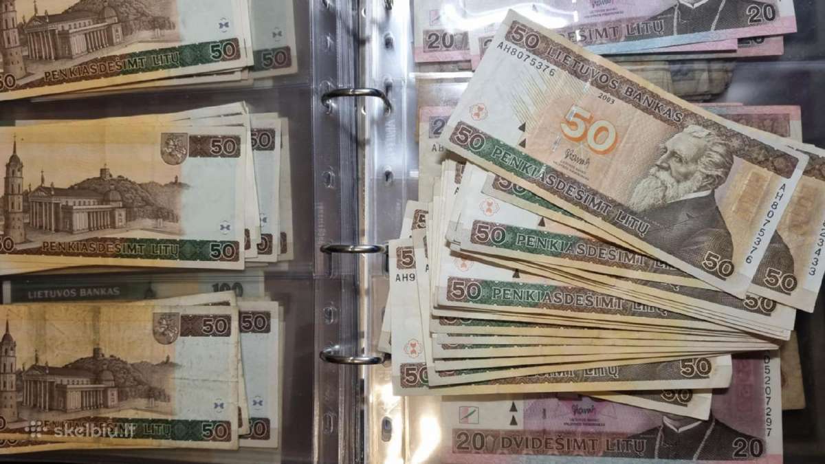 Parduodu lietuviskus banknotus 20, 50,100 litu
