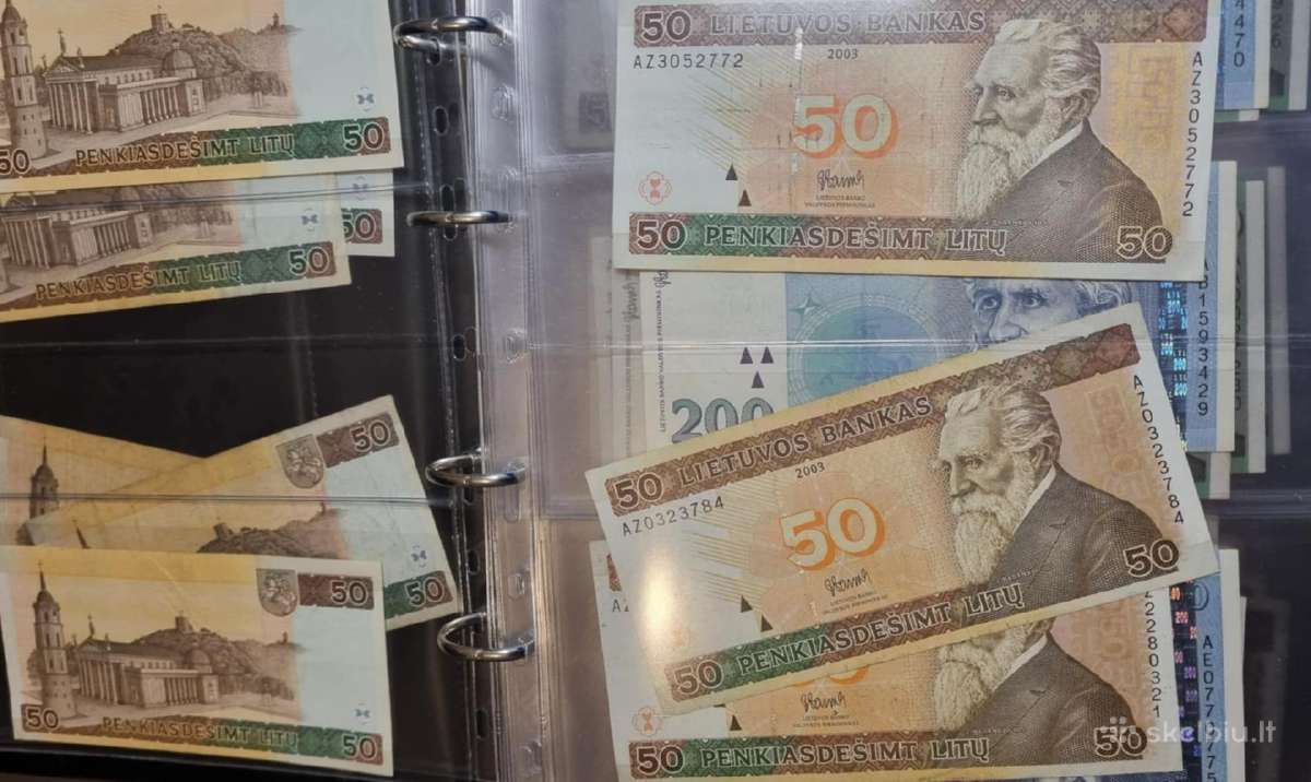Parduodu lietuviskus banknotus 20, 50,100 litu - nuotraukos Nr. 2