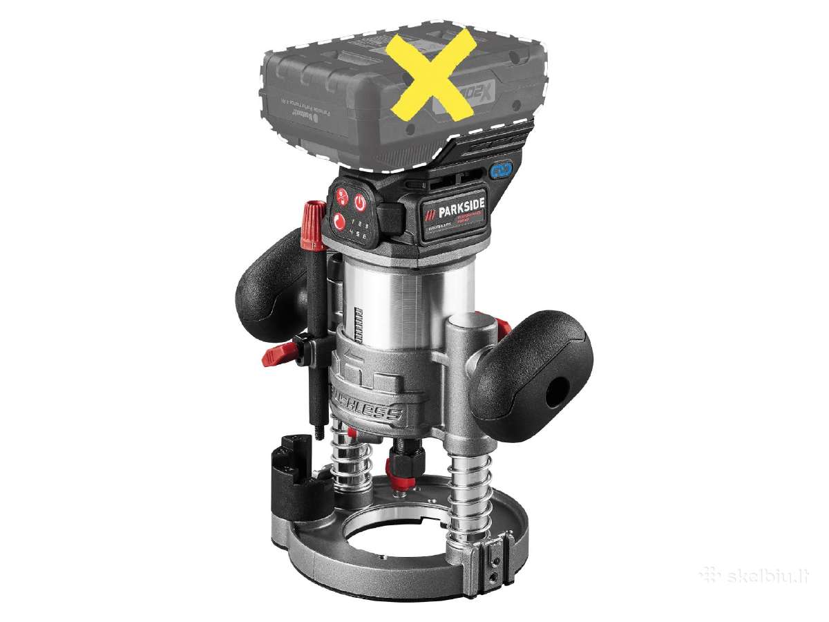 Parkside Performance akumuliatorinė 20v freza