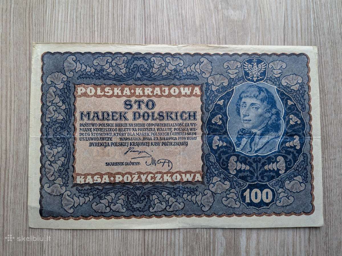 100 markių lenkiškų 1919 metų