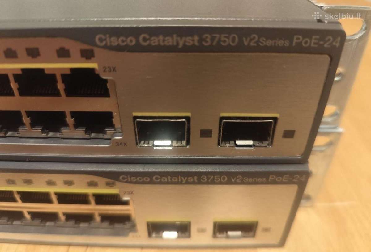 Cisco Catalyst 3750 v2 Poe 24 port naudotas - nuotraukos Nr. 3