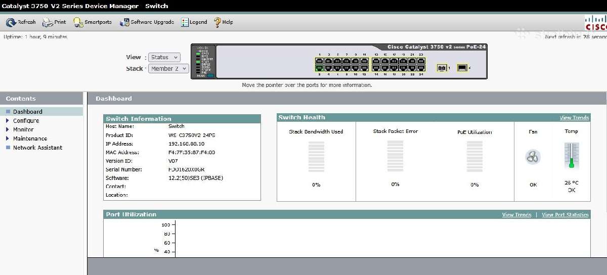 Cisco Catalyst 3750 v2 Poe 24 port naudotas - nuotraukos Nr. 4