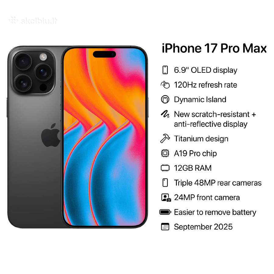 iPhone 17 Pro Max 256gb naujas garantija - nuotraukos Nr. 2