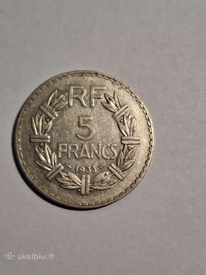 Prancūzijos 5 frankai 1933
