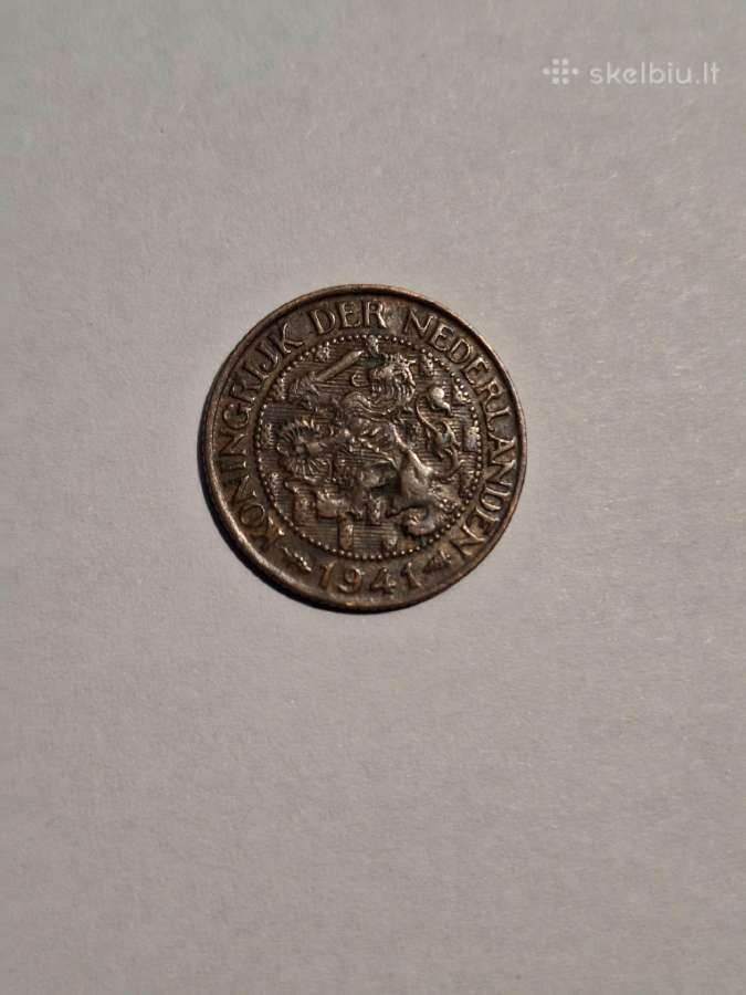 Nyderlandai 1 centas 1941 - nuotraukos Nr. 2