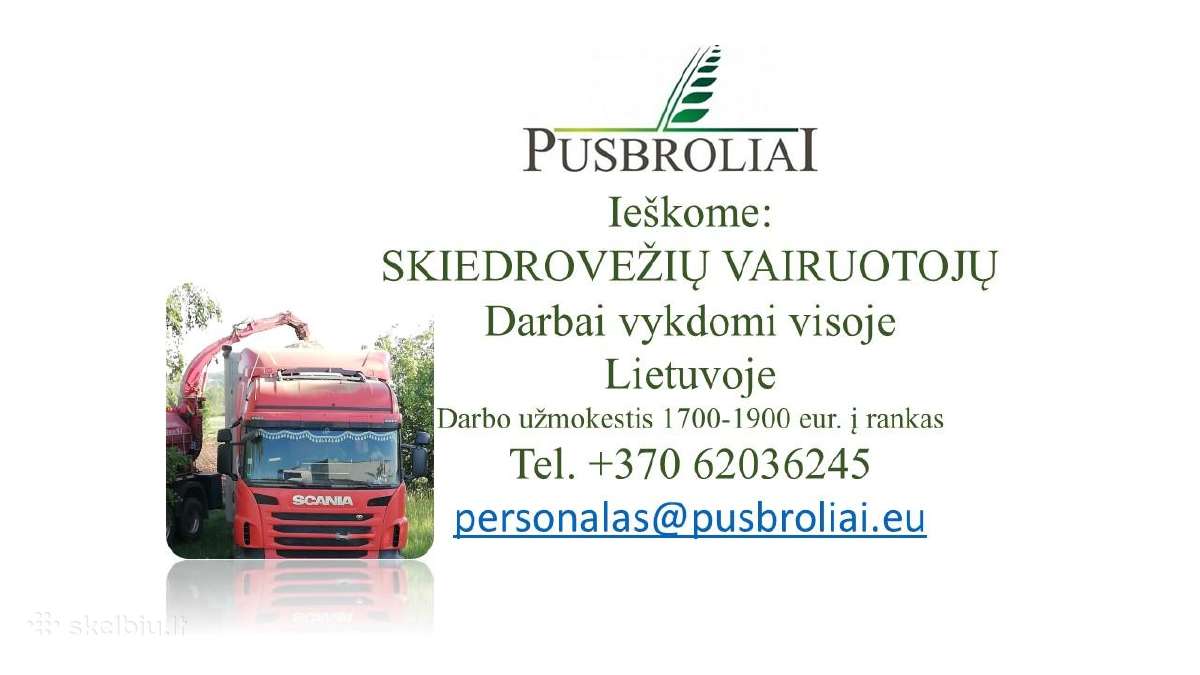 Skiedrovežio vairuotojas