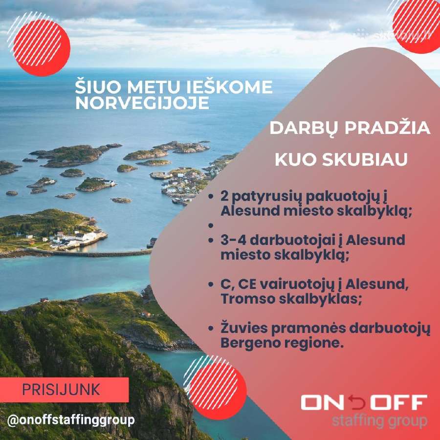 Skalbyklos darbuotojai - Norvegijoje