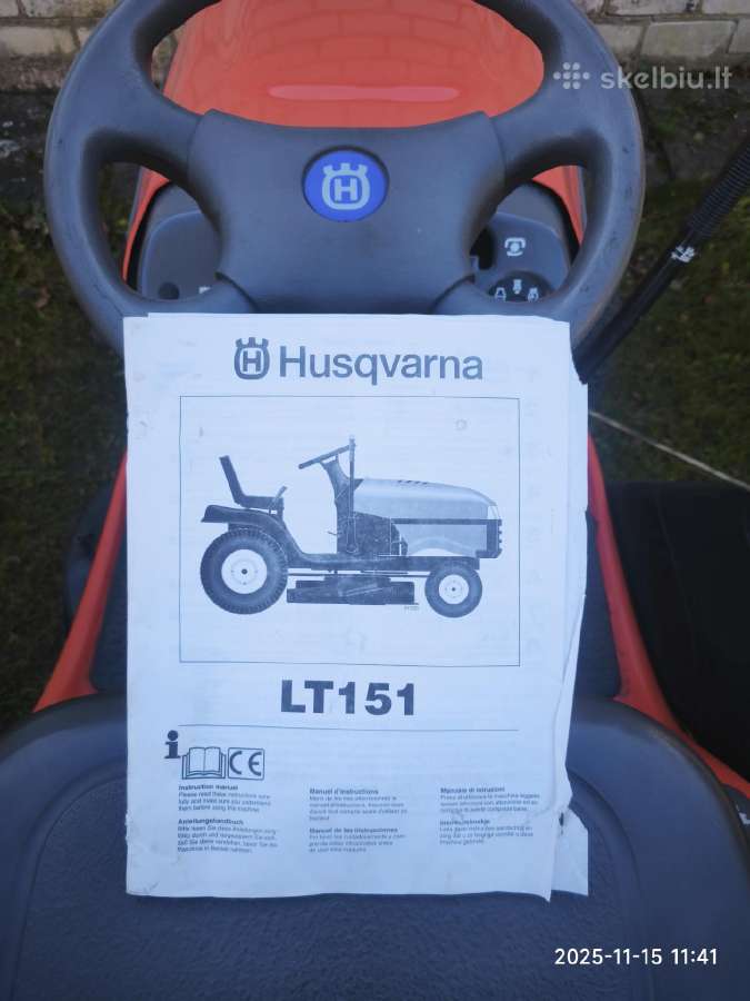 Sodo traktoriukas Husqvarna Lt 151 - nuotraukos Nr. 17