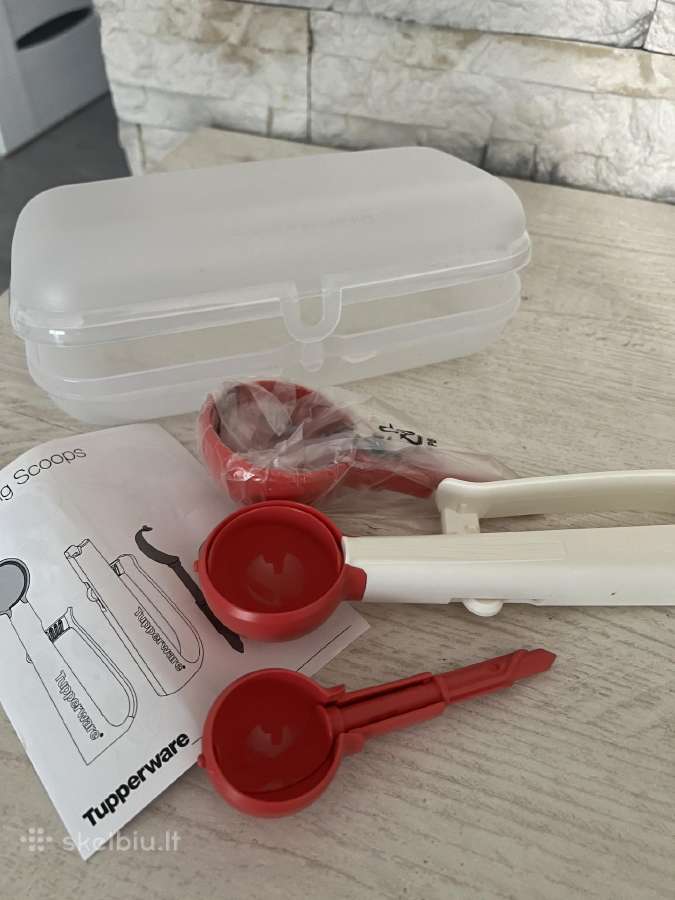 Tupperware šaukštai rutuliukams formuoti