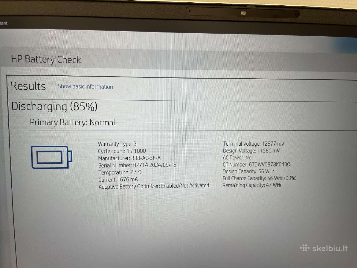Hp Probook 460 G11 U5-125u 16 GB RAM 512 SSD - nuotraukos Nr. 9
