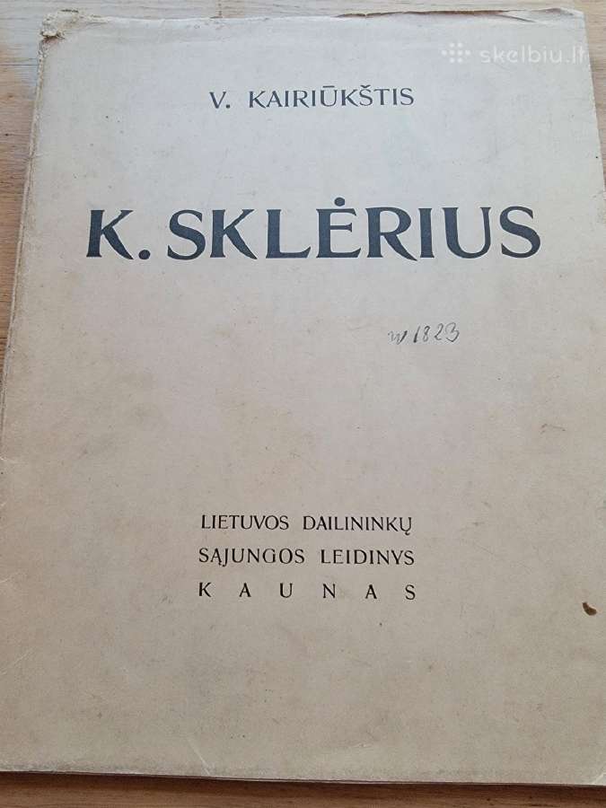 1938 m.leidinys apie dailininką Kajetoną Sklėrių