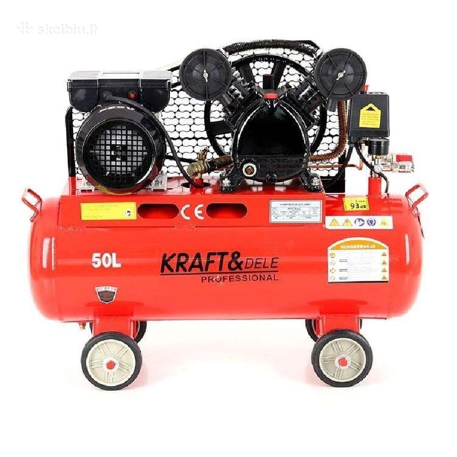 Tepalinis oro kompresorius 50l 2,8kw Kd403 - nuotraukos Nr. 7