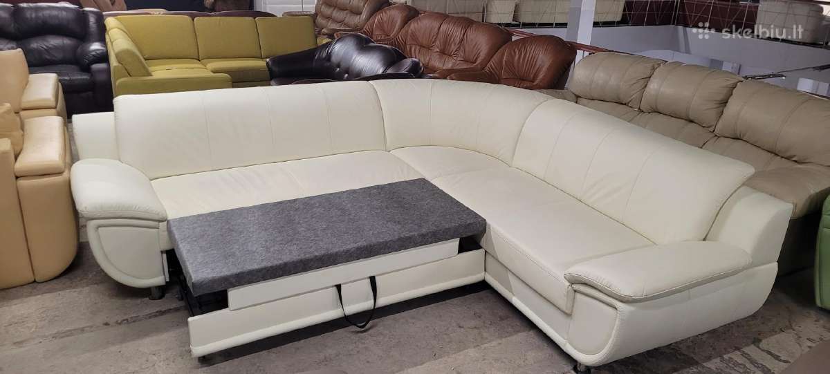 Odiniai Baldai kampas sofa lova komplektas - nuotraukos Nr. 6