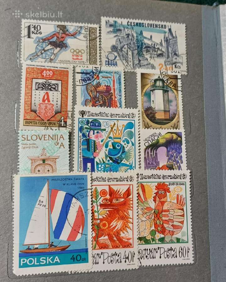 Albumas naudotas su pašto ženklais