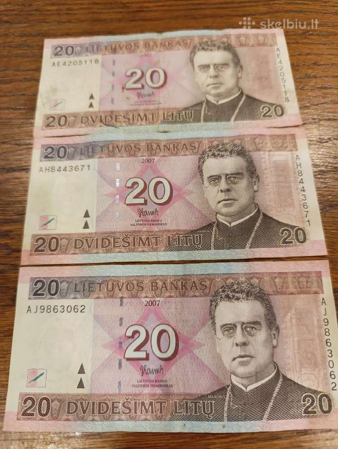 20 litų banknotai