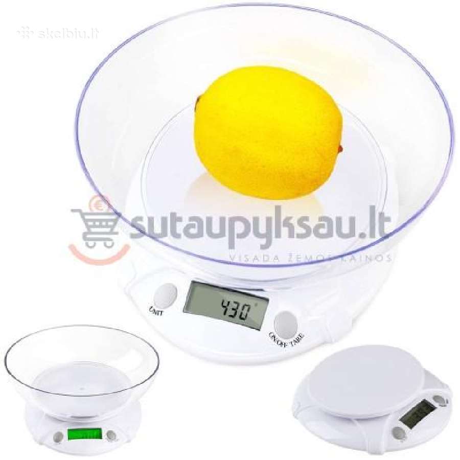 Elektroninės virtuvinės svarstyklės 5kg (8 rūšys) - nuotraukos Nr. 7