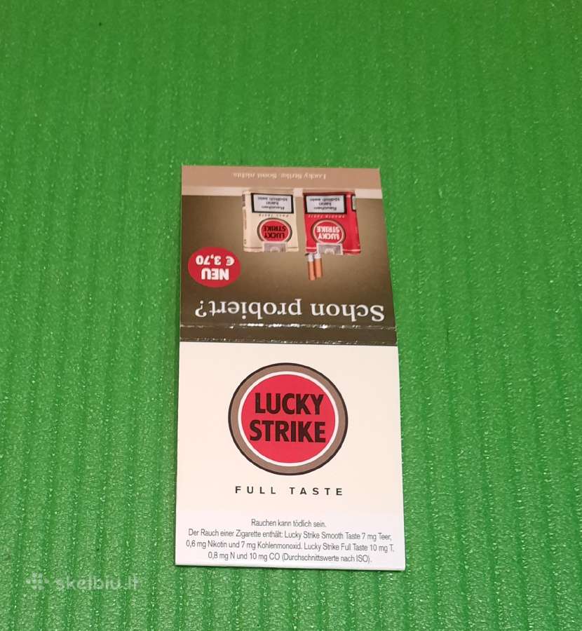 Rem_nr.1 Degtukų dėžutė knygėlė Lucky Strike - nuotraukos Nr. 4