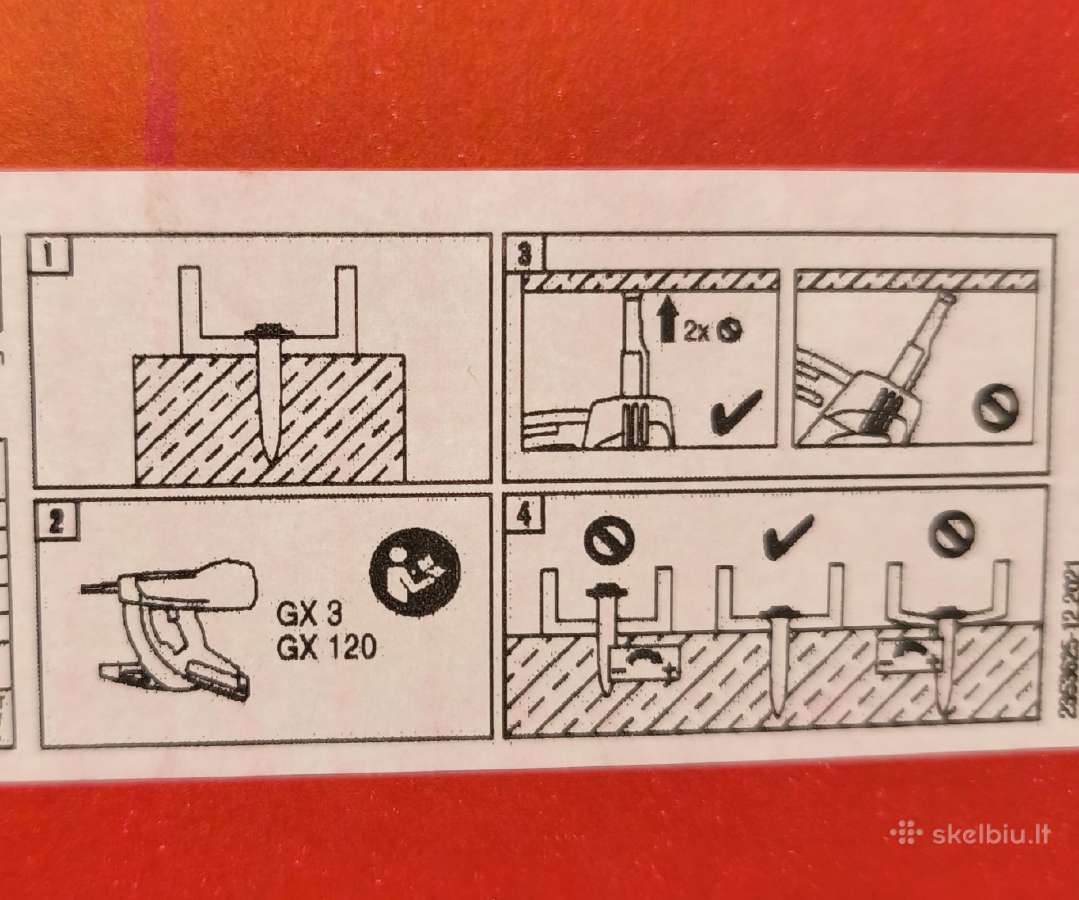 Hilti Gx3/gx120 vinekalių vinys 1200vnt - nuotraukos Nr. 4