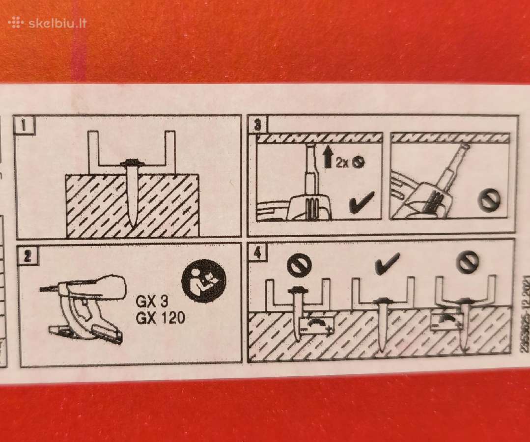 Hilti Gx3/gx120 vinekalių vinys1200vnt. - nuotraukos Nr. 4