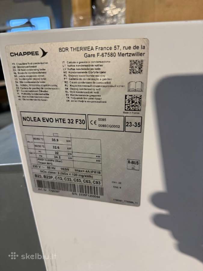 Parduodu naują Chappee Nolea EVO Hte 32 F30 konden - nuotraukos Nr. 3