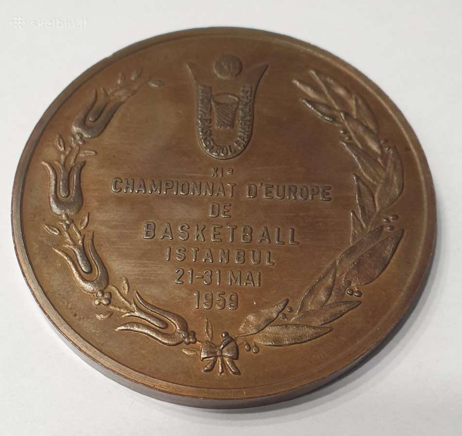 Krepšinis 1959 Europos Čempionato medalis - nuotraukos Nr. 3