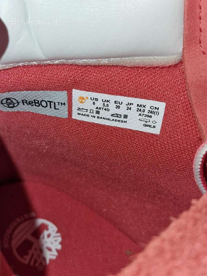 Timberland Premium Waterproof batai – rožiniai 39d - nuotraukos Nr. 10