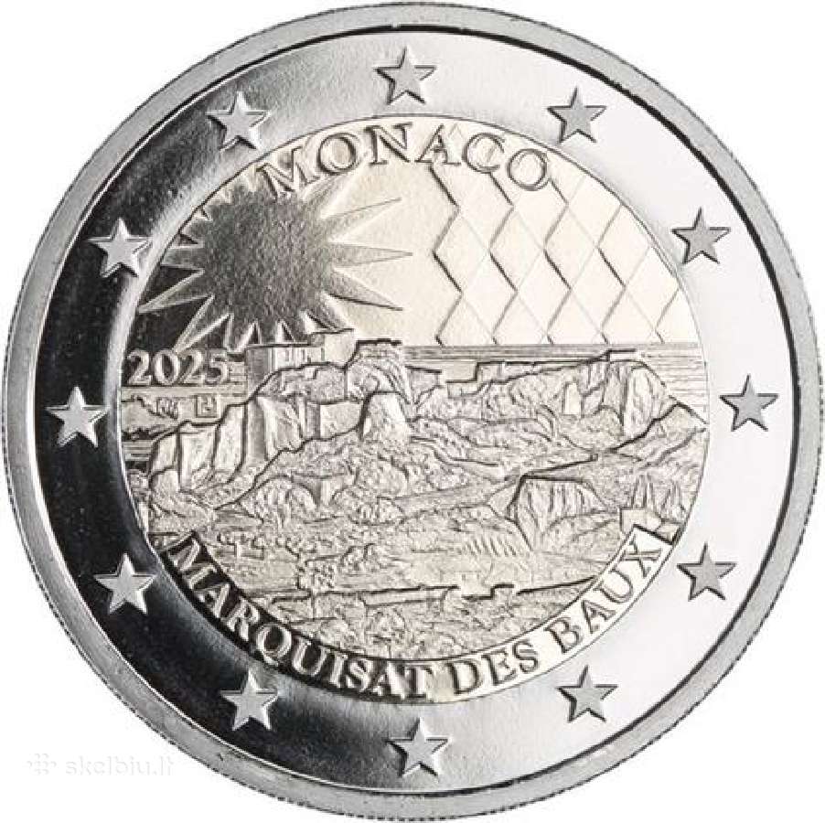Perku didesni kieki 2€ Monako antra moneta