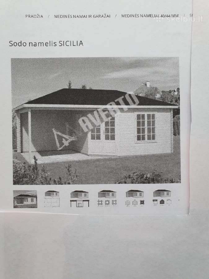 Sodo namelis Sicilia 25m2 surenkamas - nuotraukos Nr. 5