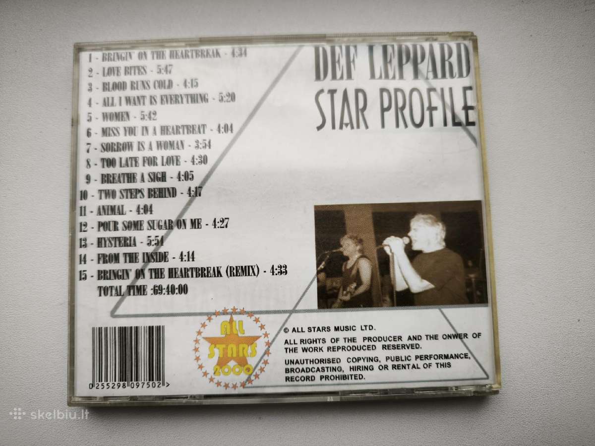 CD Def Leppard Hysteria. Yra Daugiau CD - nuotraukos Nr. 7