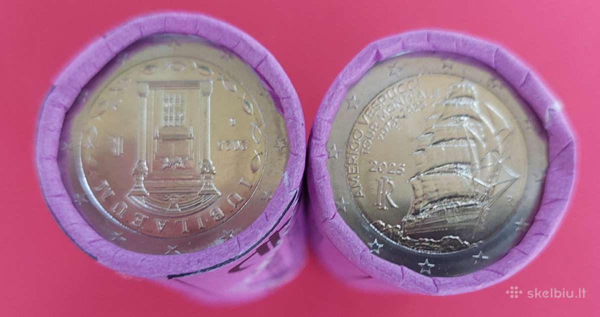  2 eurai Unc ritinėliais (po 25 vnt.monetų) - nuotraukos Nr. 4