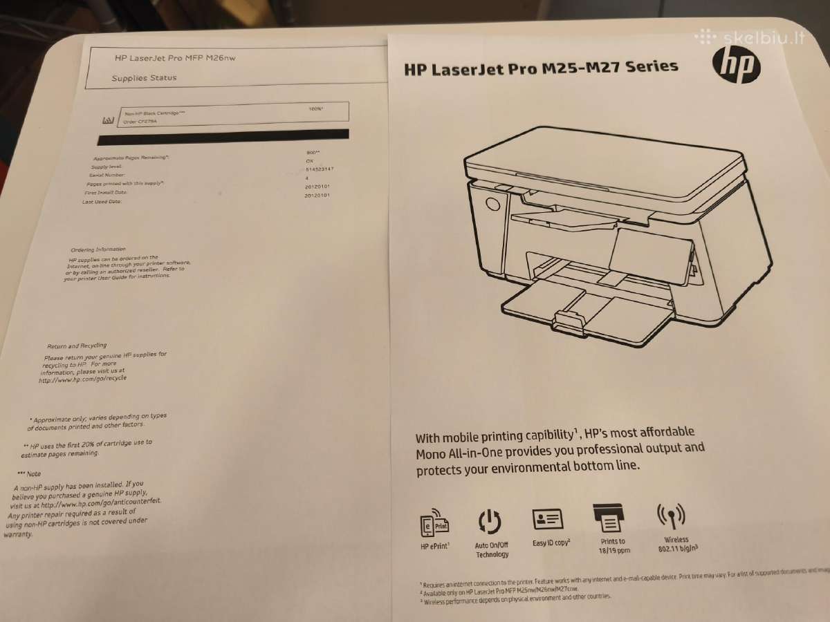 Hp M26nw - nuotraukos Nr. 2