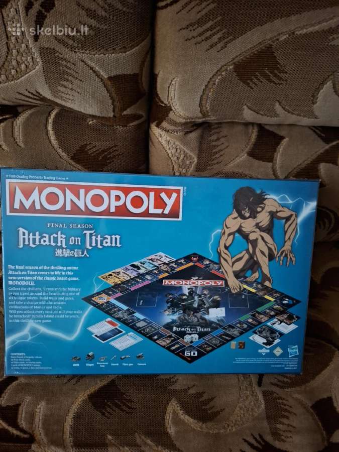 Stalo žaidimas Monopoly Attack on Titan The Final - nuotraukos Nr. 2