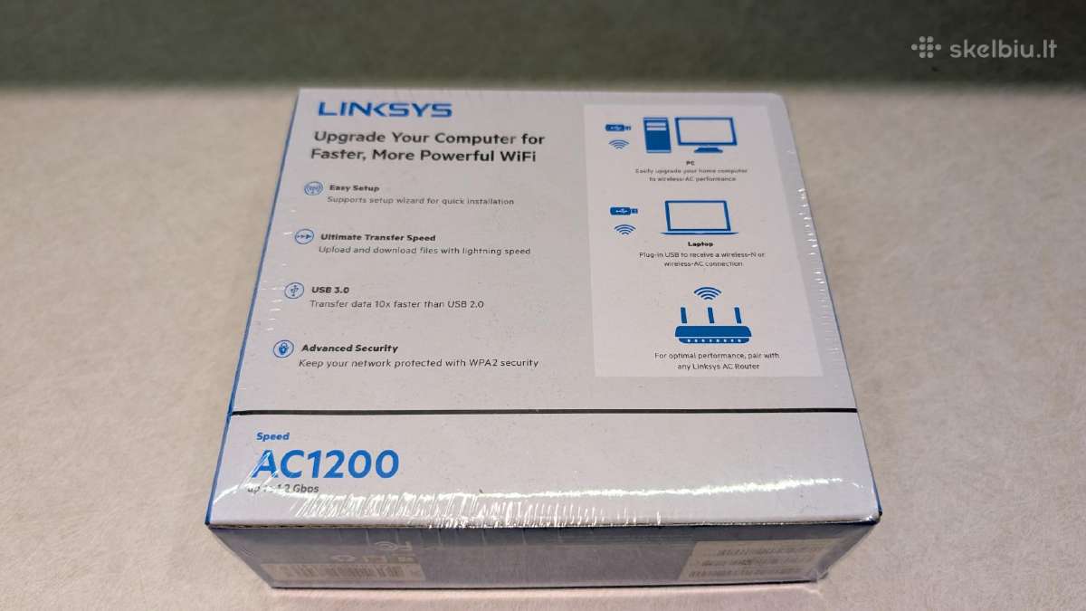 Linksys Ac1200 WiFi 5 adapter - nuotraukos Nr. 3