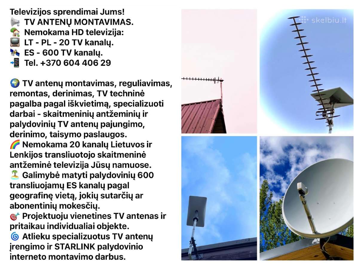 Palydovinės Antžeminės Antenų Montavimas, Remontas - nuotraukos Nr. 10