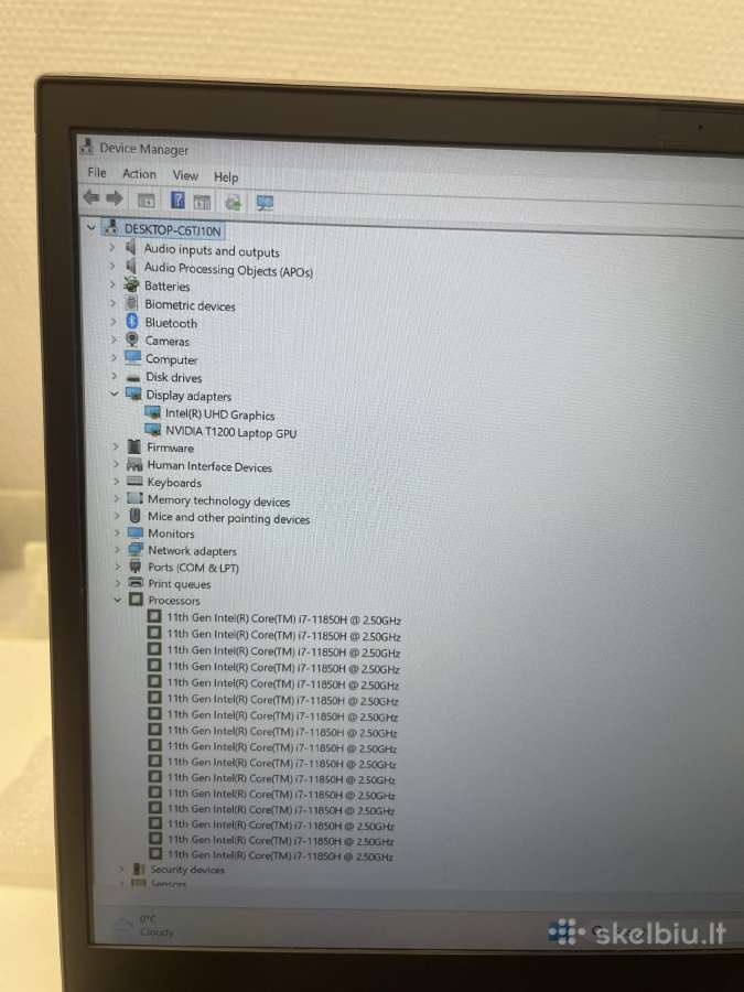 Hp Zbook Fury 15.6 G8 i7-11850h 32gb RAM 512gb SSD - nuotraukos Nr. 8