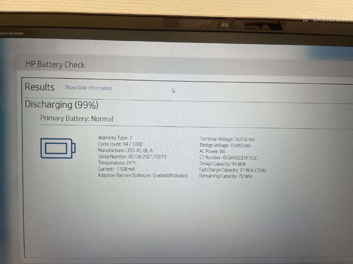 Hp Zbook Fury 15.6 G8 i7-11850h 32gb RAM 512gb SSD - nuotraukos Nr. 9